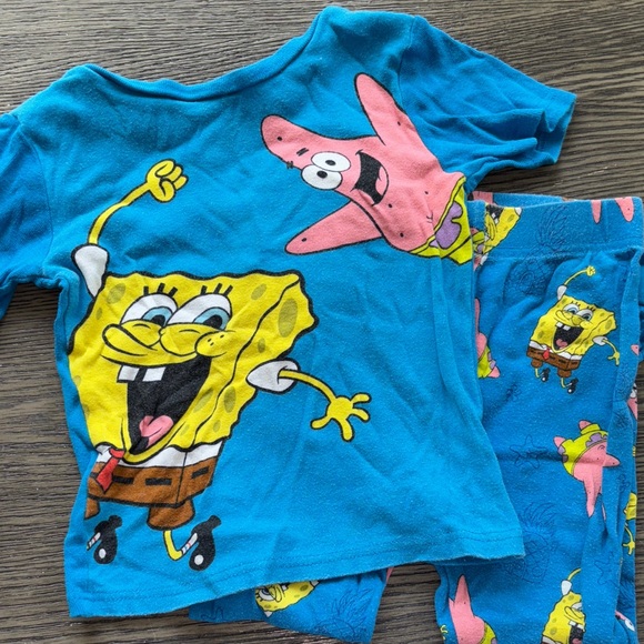 SpongeBob SquarePants Kids Pajamas - Blue and Pink - Picture 1 of 10